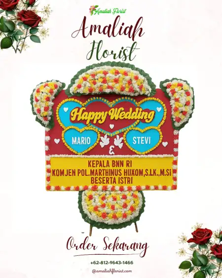 Papan Bunga Pernikahan Giriwarno